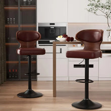 Wrought Iron Leather Barstool