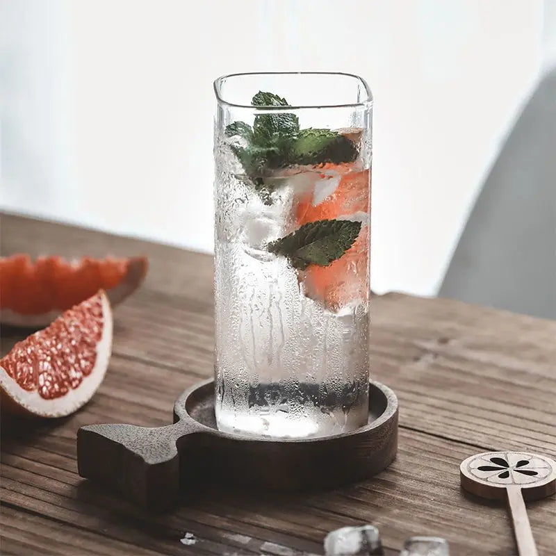 Square Borosilicate Drinking Glass