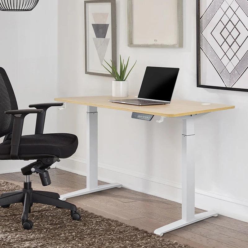 Height-Adjustable Computer Desk with Drawer - Classic Design