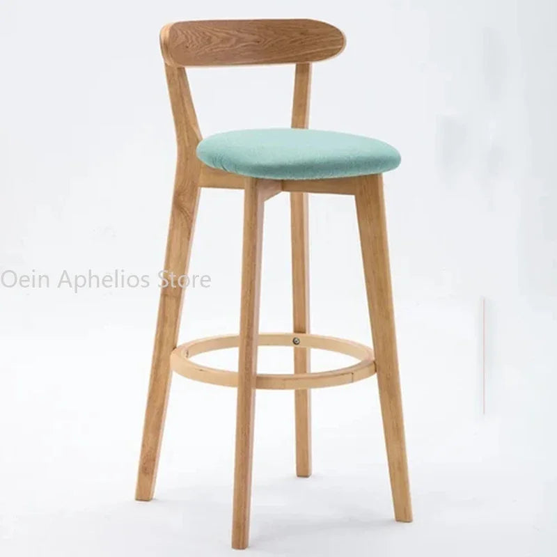 Nordic Solid Wood Barstool